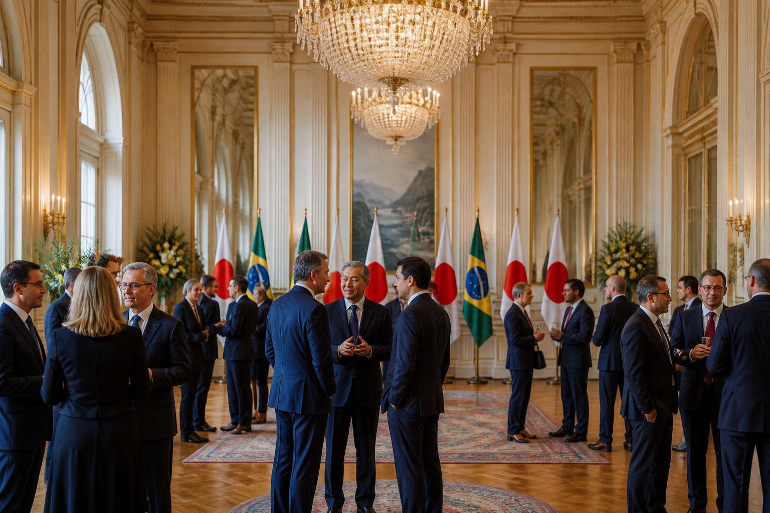 Corpo Diplomático celebra fortalecimento da cooperação bilateral em Brasília durante recepção de data nacional